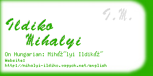 ildiko mihalyi business card